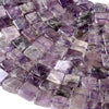 Natural Chevron Amethyst Gemstone Cube 11-13MM 14MM Loose Beads 15.5 inch Full Strand (D422)