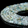 Natural Aquamarine Gemstone Grade AA 3X2MM Micro Faceted Rondelle Loose Beads 15 inch Full Strand (80018136-P90)