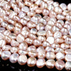Natural Baroque Freshwater Peach Pearl Gemstone Potato Nugget 5-7MM Loose Beads (S29)