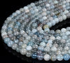 Natural Blue Aquamarine Gemstone Grade A Round 5MM Loose Beads 15 inch Full Strand (80019100-P102)