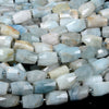 Natural Aquamarine Gemstone 10X14MM Faceted Barrel Tube Loose Beads 16 inch Full Strand (80017630-D419)