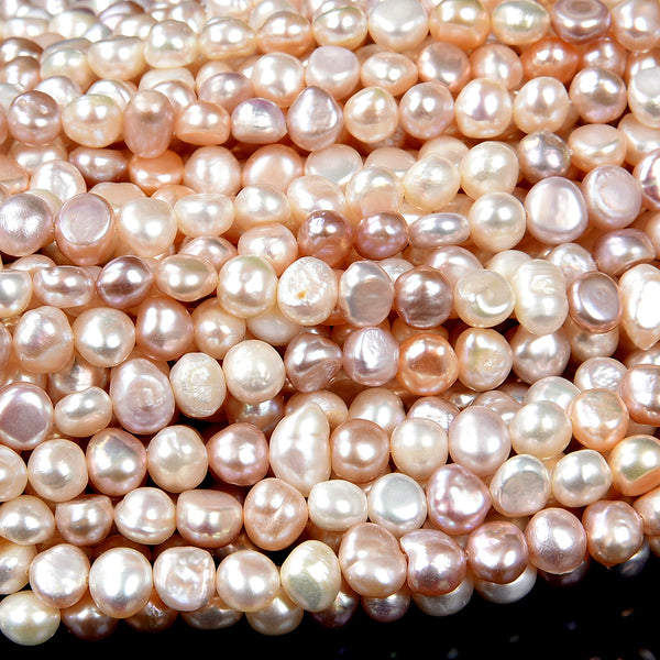 Natural Baroque Freshwater Ivory White Cream Pearl Gemstone Potato Nugget 5-7MM Loose Beads (S29)