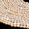 Natural Baroque Freshwater Ivory White Cream Pearl Gemstone Potato Nugget 6-7MM Loose Beads (S29)