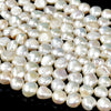 Natural Baroque Freshwater Ivory White Pearl Gemstone Pebble Nugget 7-8MM 8-9MM Loose Beads (S30)
