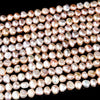 Natural Baroque Freshwater Peach Pearl Gemstone Pebble Nugget 8-9MM Loose Beads (S30)