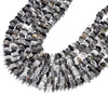 Natural Black Tourmaline Rutilated Quartz Gemstone Pebble Nugget Freeform Rondelle 8-10MM Loose Beads (D558)
