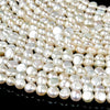 Natural Baroque Freshwater Ivory White Pearl Gemstone Pebble Nugget 6-7MM Loose Beads (S30)