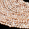 Natural Baroque Freshwater Ivory White Cream Pearl Gemstone Potato Nugget 6-7MM Loose Beads (S29)