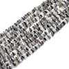 Natural Black Tourmaline Rutilated Quartz Gemstone Pebble Nugget Freeform Rondelle 8-10MM Loose Beads (D558)