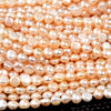 Natural Baroque Freshwater Ivory White Cream Pearl Gemstone Potato Nugget 6-7MM Loose Beads (S29)