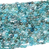 Natural Aqua Blue Apatite Gemstone 8-10MM Pebble Nugget Loose Beads (D468)