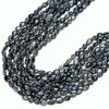 Natural Black Labradorite Gemstone Pebble Nugget 8-10MM 10-12MM Loose Beads (D467)