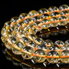Natural Citrine Gemstone Grade AA Round 6MM 7MM 8MM Loose Beads (D485)