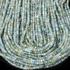 Natural Aquamarine Gemstone Grade AA 3X2MM Micro Faceted Rondelle Loose Beads 15 inch Full Strand (80018136-P90)