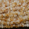 Natural Citrine Gemstone Pebble Nugget 7-10MM 9-11MM 11-13MM Loose Beads (D414)