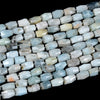 Natural Aquamarine Gemstone 10X14MM Faceted Barrel Tube Loose Beads 16 inch Full Strand (80017630-D419)