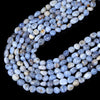 Natural Chalcedony Blue Lace Agate Gemstone 10-12MM Pebble Nugget Loose Beads (D468)