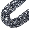 Natural Black Tourmaline Gemstone 8-10MM Pebble Nugget Loose Beads (D468)