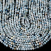 Natural Aquamarine Gemstone Grade A Micro Faceted Round 4MM 5MM 6MM Loose Beads (P94)