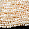 Natural Baroque Freshwater Ivory White Pearl Gemstone Pebble Nugget 6-7MM Loose Beads (S30)