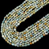 Natural Blue Brown Amazonite Gemstone Pebble Nugget 4-6MM 7-9MM Loose Beads (D413)