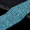 Natural Aqua Blue Apatite Gemstone Grade AAA Micro Faceted Round 3MM 4MM Loose Beads 15 inch Full Strand (P82)