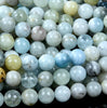 Natural Aquamarine Gemstone Grade A Round 7-8MM Loose Beads (D492)