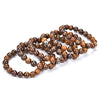 Natural Australian Yowah Matrix Opal Gemstone Round Bracelet 8MM 10MM 7.5 inch Strand (S20)