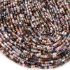 2MM Natural Galaxy Mix Stones Gemstone Micro Faceted Diamond Cut Cube Loose Beads (P42)