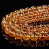 Natural Citrine Gemstone Grade AAA Round 4MM 5MM 6MM 7MM 8MM 9MM 10MM Loose Beads (D93)