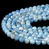 Natural Aquamarine Gemstone Grade AA Micro Faceted Round 3MM 4MM 5MM Loose Beads 15 inch Full Strand (P55)