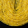 2MM Yellow Agate Gemstone Grade AAA Micro Faceted Diamond Cut Cube Loose Beads (P43)