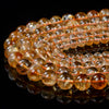 Natural Citrine Gemstone Grade AA Round 4MM 5MM 6MM 7MM 8MM 9MM 10MM Loose Beads (D94)