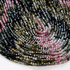 2MM Natural Multi Color Tourmaline Gemstone Grade AA Micro Faceted Diamond Cut Cube Loose Beads (P43)