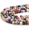 2MM Natural Galaxy Mix Stones Gemstone Micro Faceted Diamond Cut Cube Loose Beads (P42)