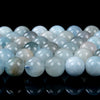 Natural Aquamarine Gemstone Grade AA Round 8-9MM 9MM Loose Beads 15 inch Full Strand (D408)