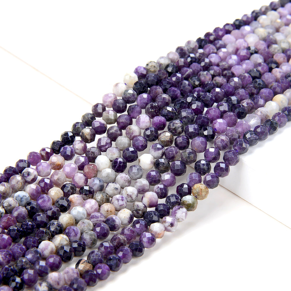 10mm Faceted Purple Amethyst Gemstone Beads - 15'' Strand For Jewelry Making