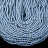 Natural Angelite Gemstone Micro Faceted Round 3MM 4MM Loose Beads 15 inch Full Strand (P57)