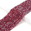 2MM Natural Red Garnet Gemstone Grade AAA Micro Faceted Diamond Cut Cube Loose Beads (P42)