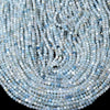 Natural Aquamarine Gemstone Grade AA Micro Faceted Round 3MM 4MM 5MM Loose Beads (P66)