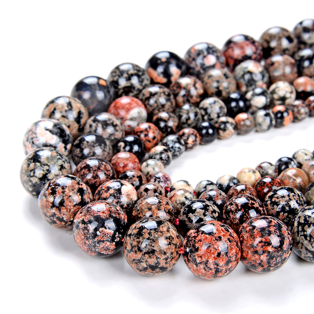 obsidian rose seed Mexican Red Snowflake Obsidian Gemstone Grade AAA Round 4MM 6MM 8MM 10 – DayBeads