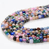 2MM Natural Galaxy Mix Stones Gemstone Micro Faceted Diamond Cut Cube Loose Beads (P42)