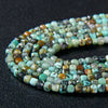 2MM Natural African Turquoise Gemstone Grade A Micro Faceted Diamond Cut Cube Loose Beads (P43)