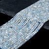 Natural Aquamarine Gemstone Grade AA Micro Faceted Round 3MM 4MM 5MM Loose Beads (P66)