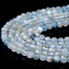 Natural Aquamarine Gemstone Grade AA Micro Faceted Round 3MM 4MM 5MM Loose Beads (P66)