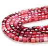 2MM Natural Thulite Gemstone Grade AAA Micro Faceted Diamond Cut Cube Loose Beads (P42)