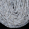 3MM Natural Rainbow Moonstone Gemstone Grade AA Micro Faceted Diamond Cut Cube Loose Beads (P43)