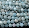 Natural Aquamarine Gemstone Grade A Round 5MM 8MM 10MM 12MM Loose Beads (D334)