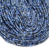 2MM Natural Dumortierite Gemstone Grade AAA Micro Faceted Diamond Cut Cube Loose Beads (P43)