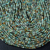 2MM Natural African Turquoise Gemstone Grade A Micro Faceted Diamond Cut Cube Loose Beads (P43)